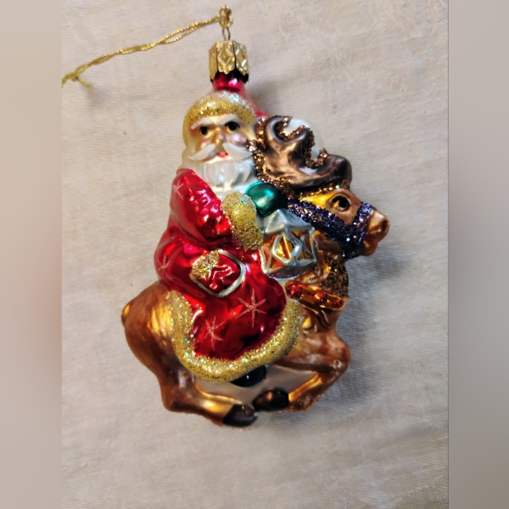 Vintage Numbered Santa Christmas Ornament